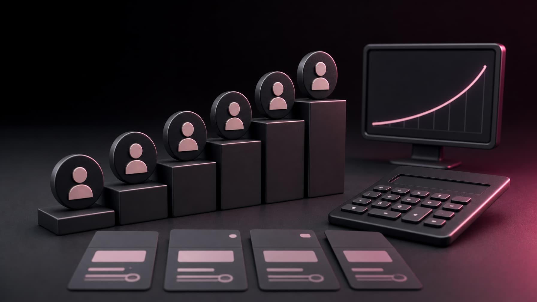 Client tokens and calculator illustrating rising per-client software costs