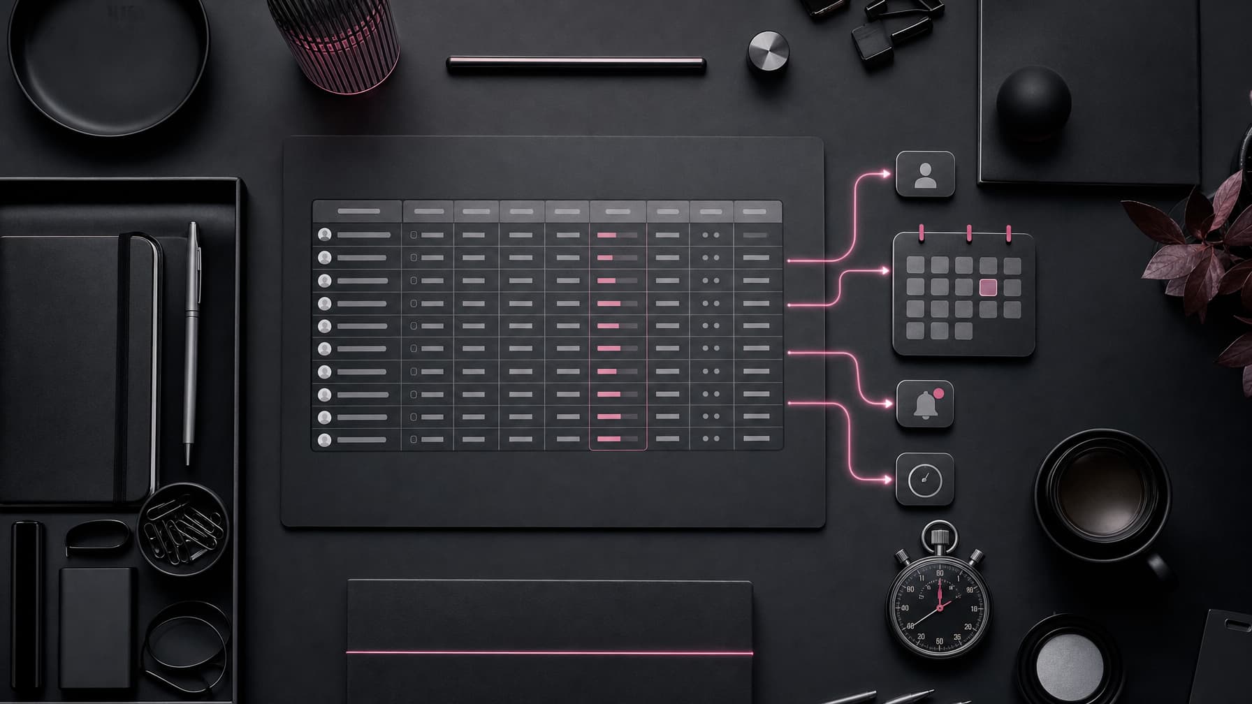 Automated client roster connected to a coaching calendar and workflow tools